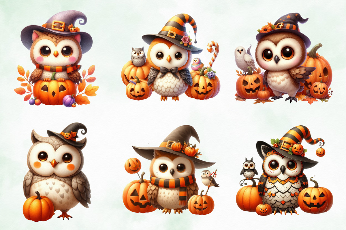 Halloween Fall Cute Owl Sublimation, an Illustration by Creative Art (Photo 4 of 4)