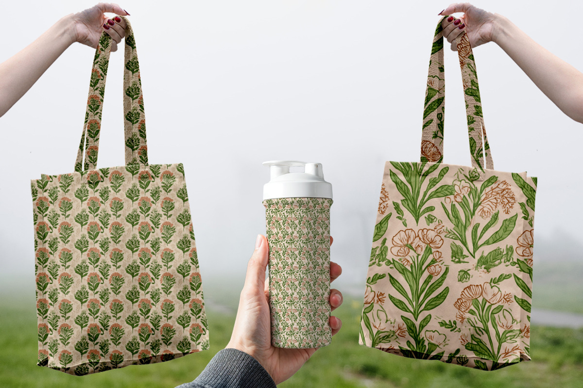 Quaint Wildflower Folk Art Patterns, a Pattern Graphic by one-touch (Photo 3 of 9)