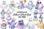 Halloween Iridescent Ghost Clipart, an Illustration by CraftArtStudio (Thumbnail 1 of 6)