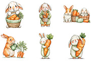 Watercolor Easter Bunny Clipart, an Illustration by Sublimation Artist (Thumbnail 2 of 7)