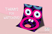 Cartoon posters with emotions. Art., a Decorative Illustration by KENO Mascots (Thumbnail 4 of 4)