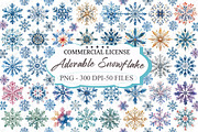 Adorable Snowflake Clipart, an Illustration by designcity5 (Thumbnail 1 of 5)