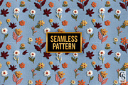 Fall Embroidered Denim Patterns, a Pattern Graphic by Creative Store (Thumbnail 4 of 5)