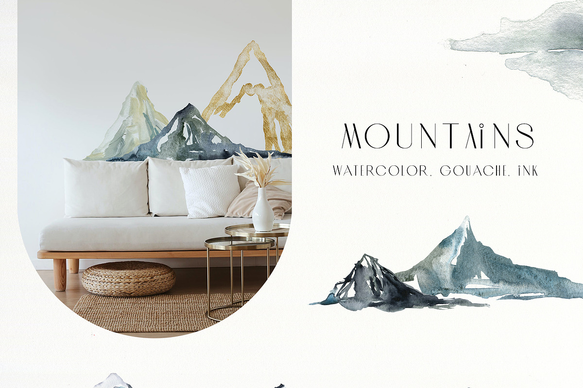Foggy mountains forest Watercolor, an Illustration by Yuliya Derbisheva (Photo 8 of 13)