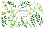 Sale- Herbal Greens Design Set, an Illustration by Art by Lin (Thumbnail 2 of 8)
