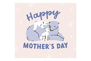 Happy Mothers day cards with animals, a Background Graphic by Good Studio (Thumbnail 5 of 10)