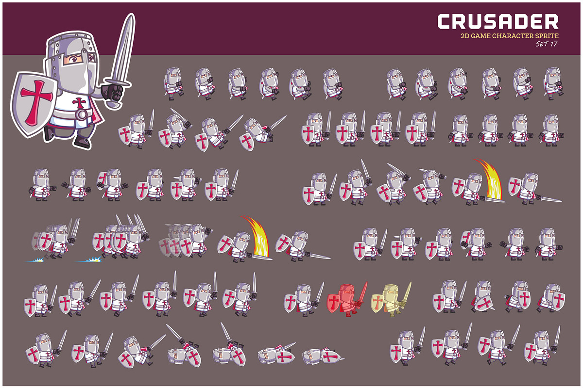 CRUSADER GAME SPRITE, an Illustration by Silpin