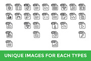 File Type Icons, an Outline Icon by Sarunw (Thumbnail 2 of 4)
