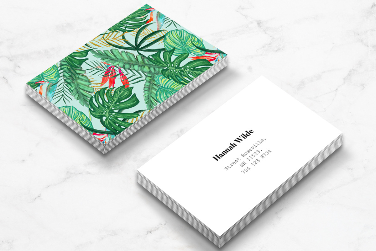 The Tropics Business Card Template, a Business Card Template by Human-made. Made to feel. (Photo 3 of 3)
