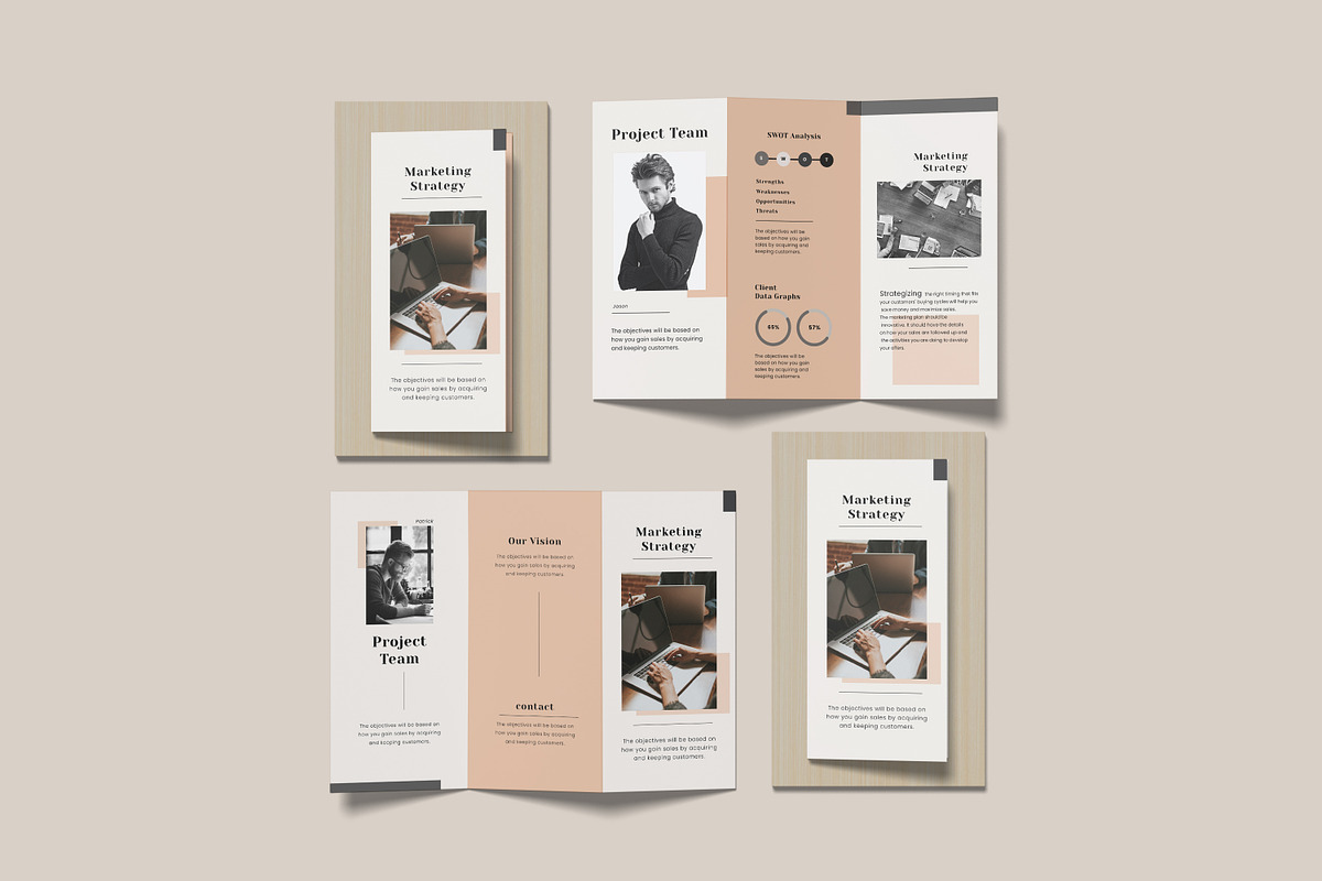 A4 Trifold Brochure Mockup Bundles, a Brochure Template by Graphic Aesthetic (Photo 19 of 20)