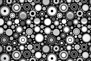 Abstract black white circles pattern
