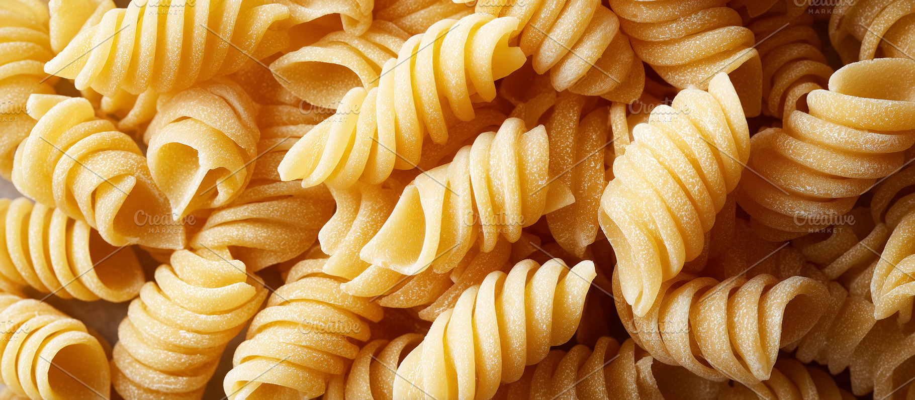 Uncooked fusilli pasta with spiraled, a Food & Drink Photo by MistyDay