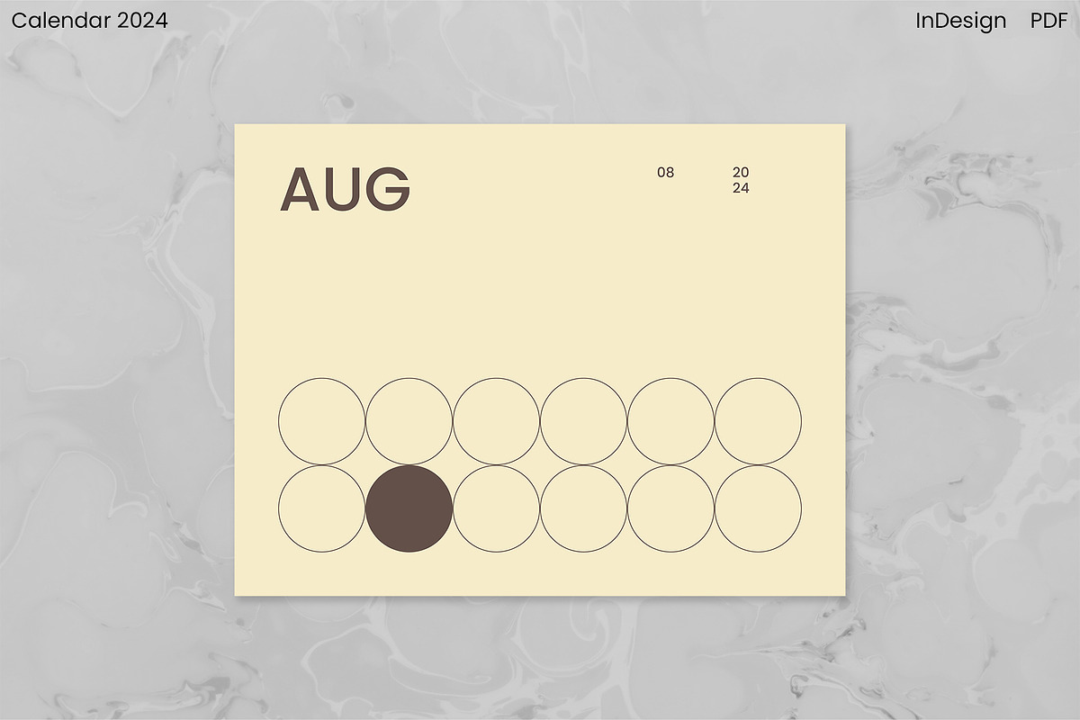 Minimalist Calendar 2024 (InDesign), an Object Graphic by Kessens (Photo 18 of 28)