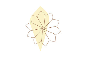 Minimalist floral art depicting a, an Object Illustration by okskukuruza