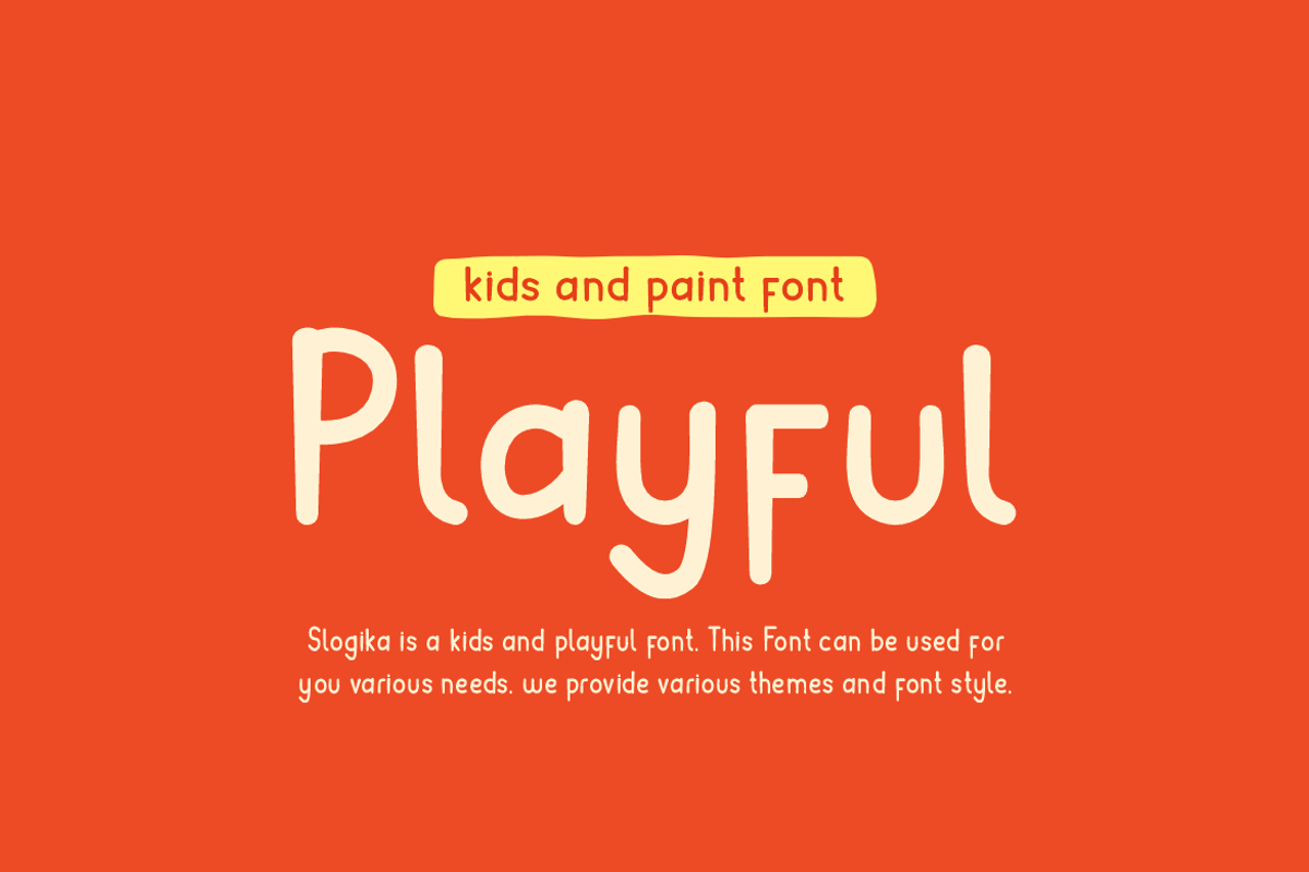 Slogika - Kids Font, a Sans Serif Font by Iqsiart Studio (Photo 3 of 6)