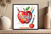 Best Teacher Teacher's Day Clipart, an Illustration by DreamCafeArt (Thumbnail 5 of 7)