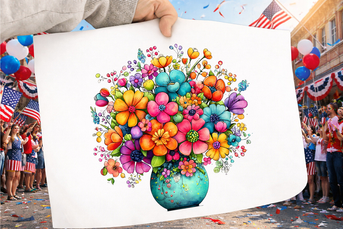 Whimsical Spring Wildflower Clipart, an Illustration by GatewayDesign (Photo 4 of 5)