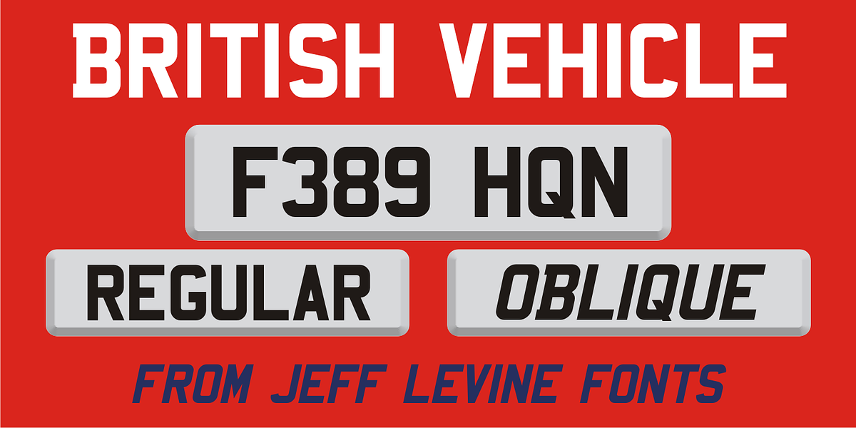 British Vehicle JNL, a Sans Serif Font by Jeff Levine Fonts