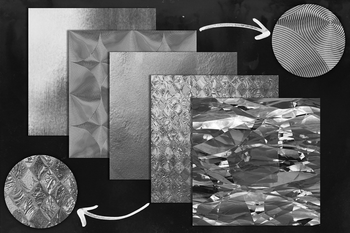 Antique Silver Textured Pack preview 4