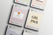 Quote Instagram Post Templates Canva, a Social Media Template by Boltik Studio (Thumbnail 2 of 9)