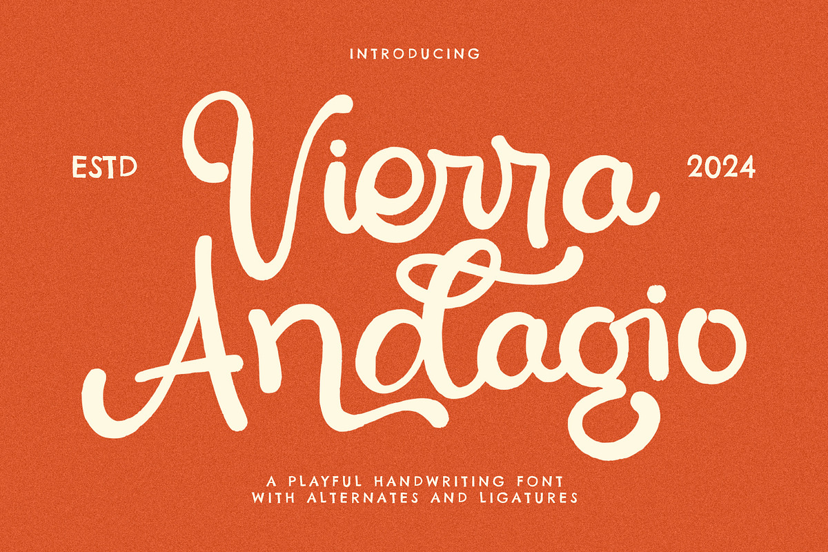 Vierra Adagio - Playful Handwriting, a Handwritten Font by Inviline.co (Photo 1 of 11)