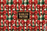 Red Green Coquette Seamless Pattern, a Pattern Graphic by Creative Store (Thumbnail 4 of 5)