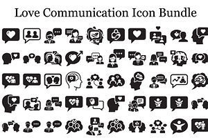 Love Communication Icon Bundle, a Graphic by musafir_fashion