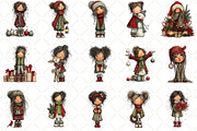 Whimsical Christmas Girl Winter, a Seasonal Illustration by Black Bird Studio (Thumbnail 3 of 7)