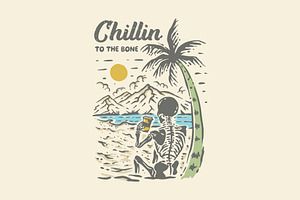 Chillin to the Bone, a Seasonal Illustration by Mangustudio