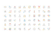 150+ Science Colored Line Icons, an Outline Icon by Creative Stall (Thumbnail 2 of 3)