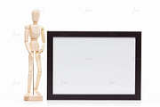 Black styled frame isolated mockup, a Print Template by JustLikeMyDesktop (Thumbnail 3 of 3)