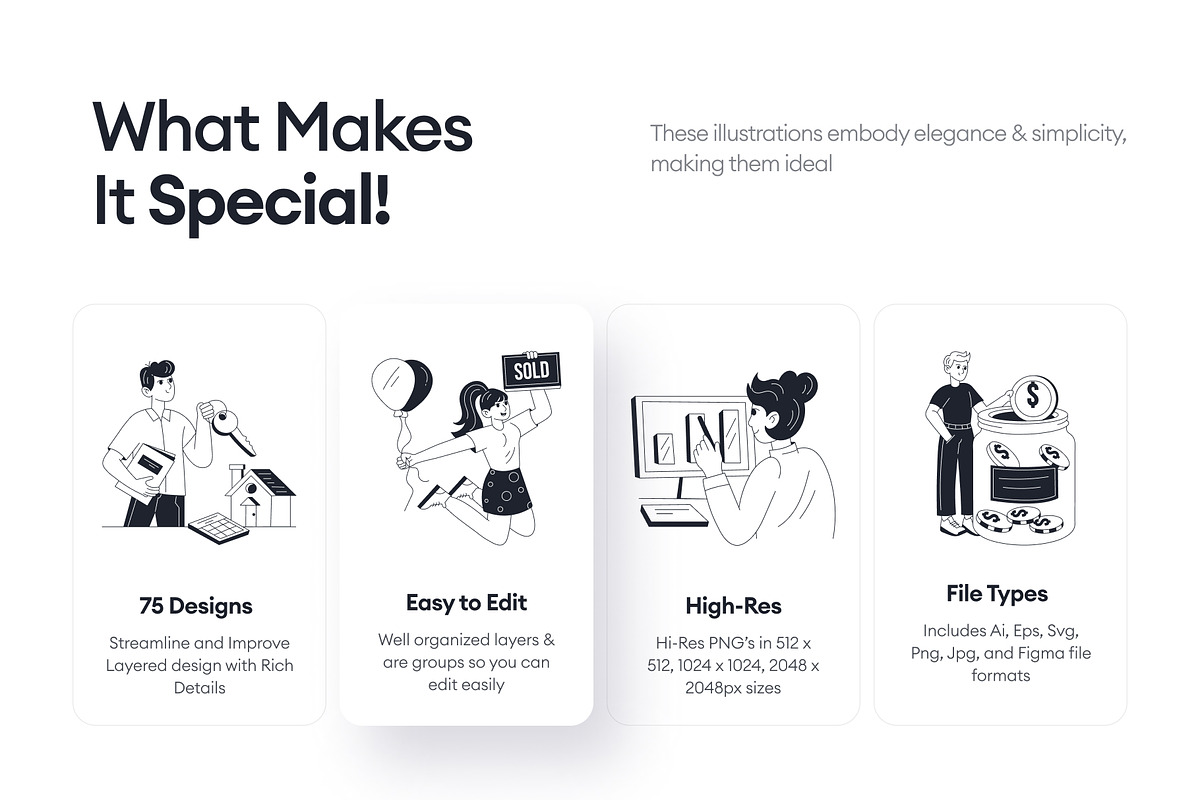 Home Owner Illustration Set, an Outline Icon by Vectors Market (Photo 2 of 10)