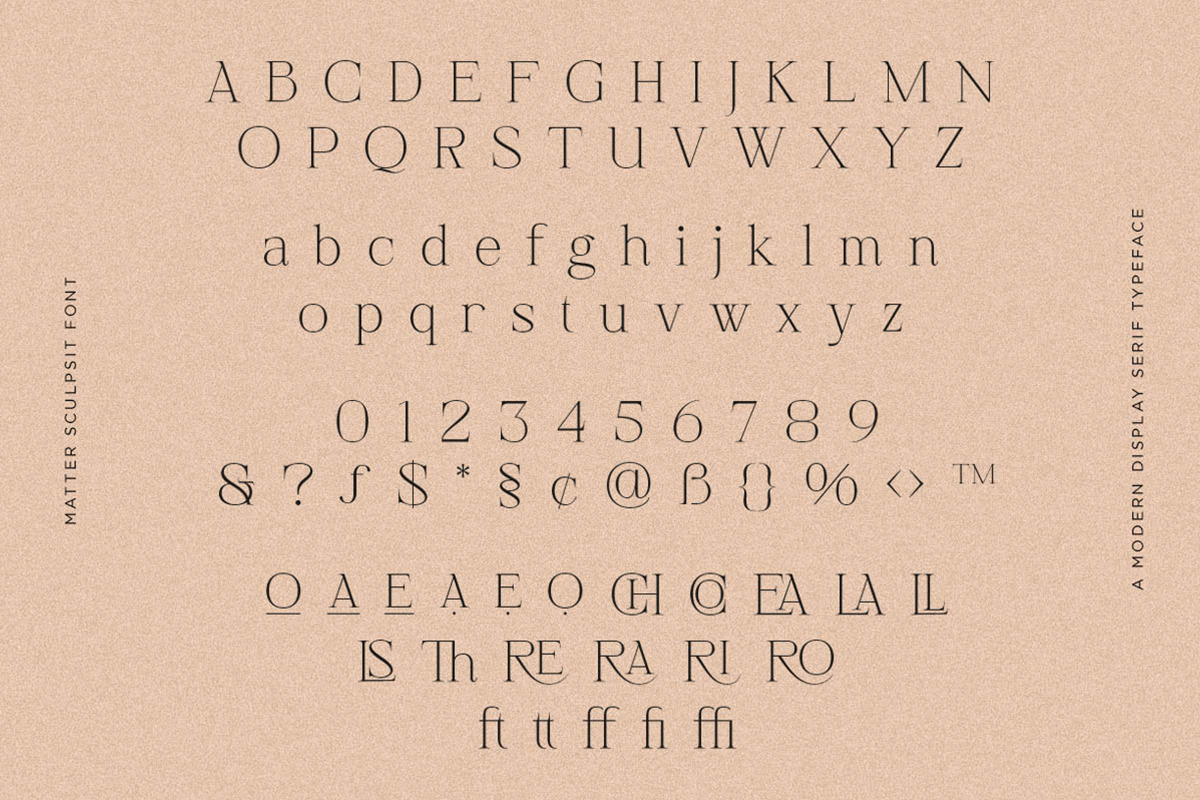 Matter Sculpsit | Modern serif, a Serif Font by Pentagonistudio (Photo 8 of 12)