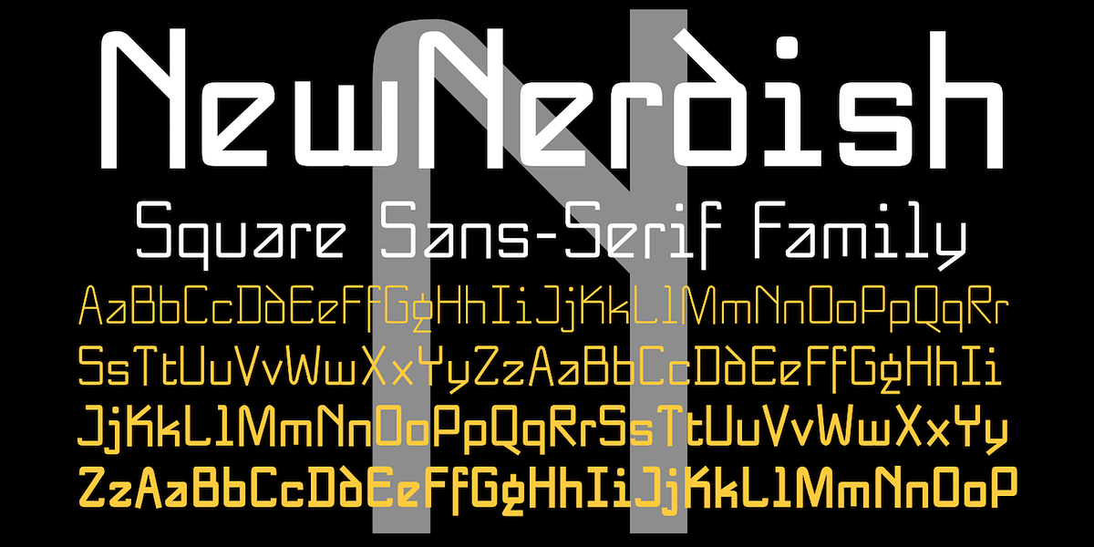 NewNerdish, a Sans Serif Font by Ingrimayne Type (Photo 3 of 11)