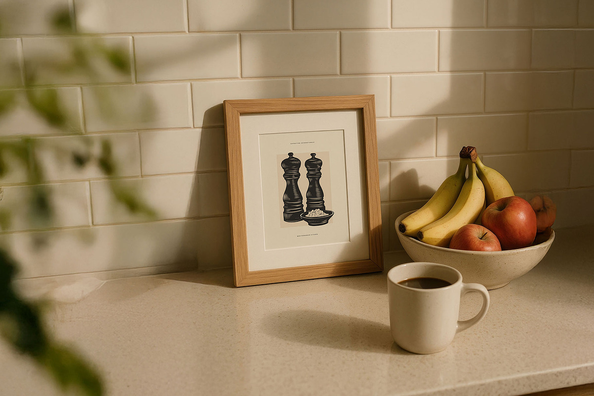 Linocut Kitchen | Poster Builder, an Object Graphic by KetteCreate (Photo 10 of 16)