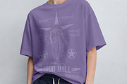 T-Shirt Mockup PSD - Female Model, a Shirt Mockup by Rymden_Fl (Thumbnail 5 of 6)