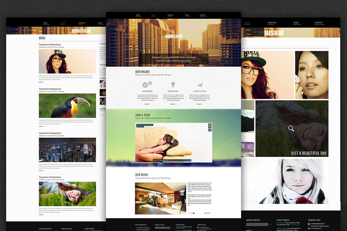 Unusual - Website Template, a Landing Page Template by Brand Square (Photo 1 of 4)