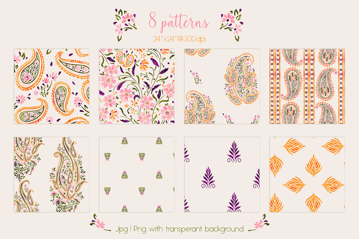 Floral paisley collection, an Illustration by Mona Ahmed (Photo 2 of 9)