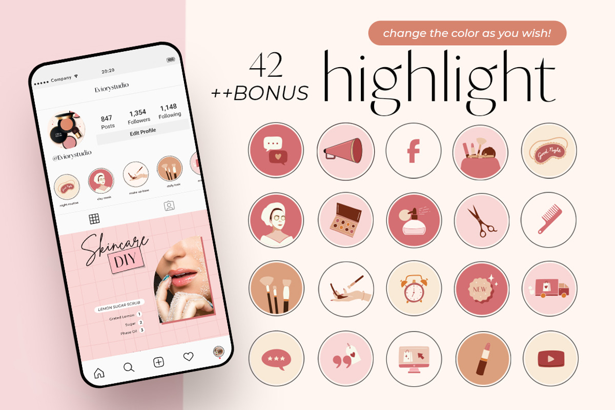 Instagram Skincare Beauty CANVA PS, a Social Media Template by Eviory