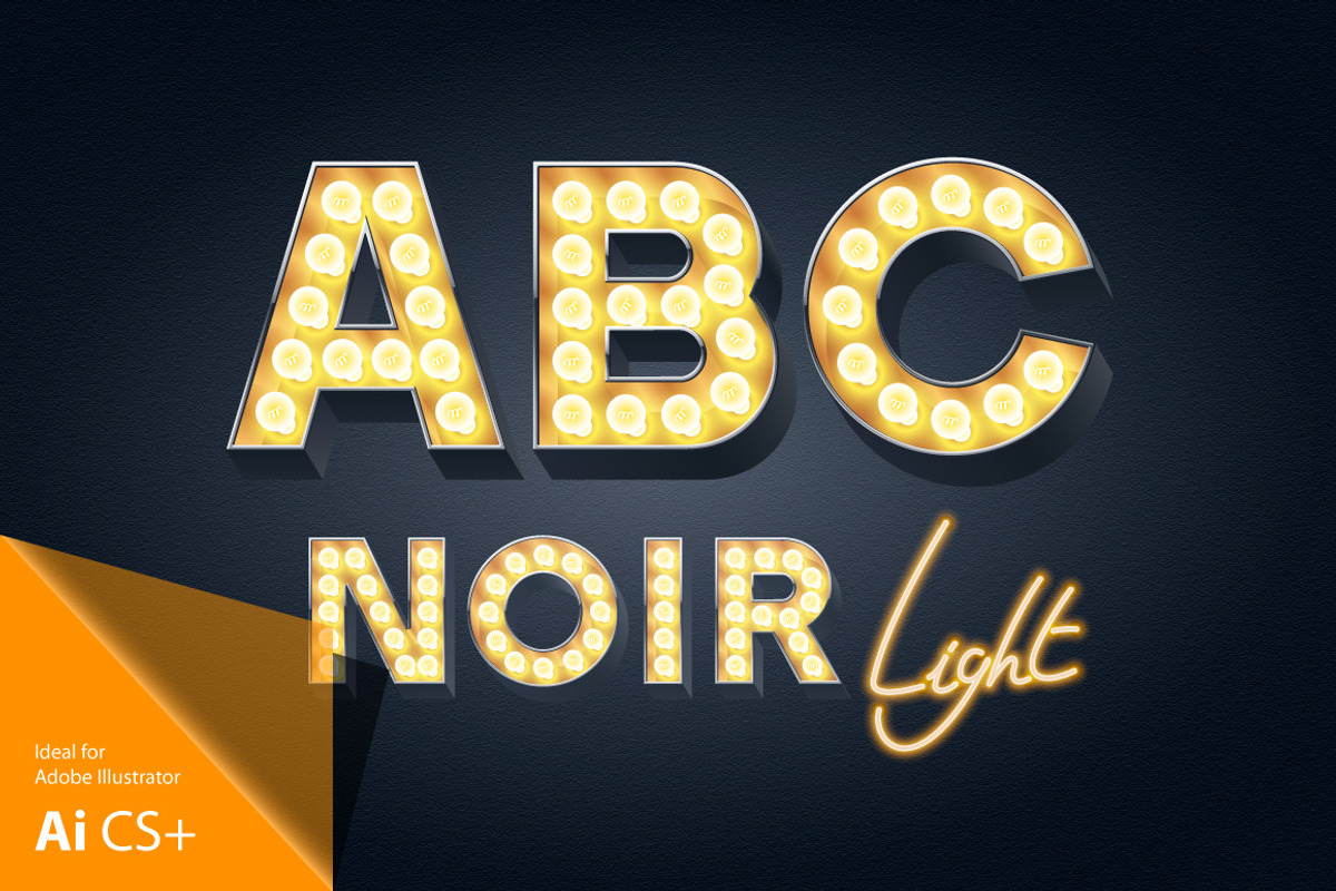 Old lamp alphabet
