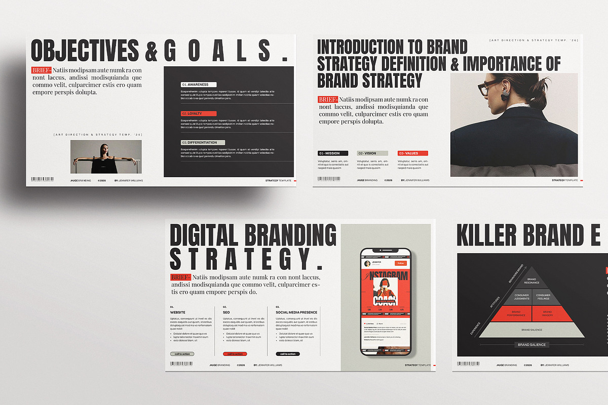 HUGE | Brand Strategy Template Canva, a Presentation Template by ArtisanaAura (Photo 5 of 11)