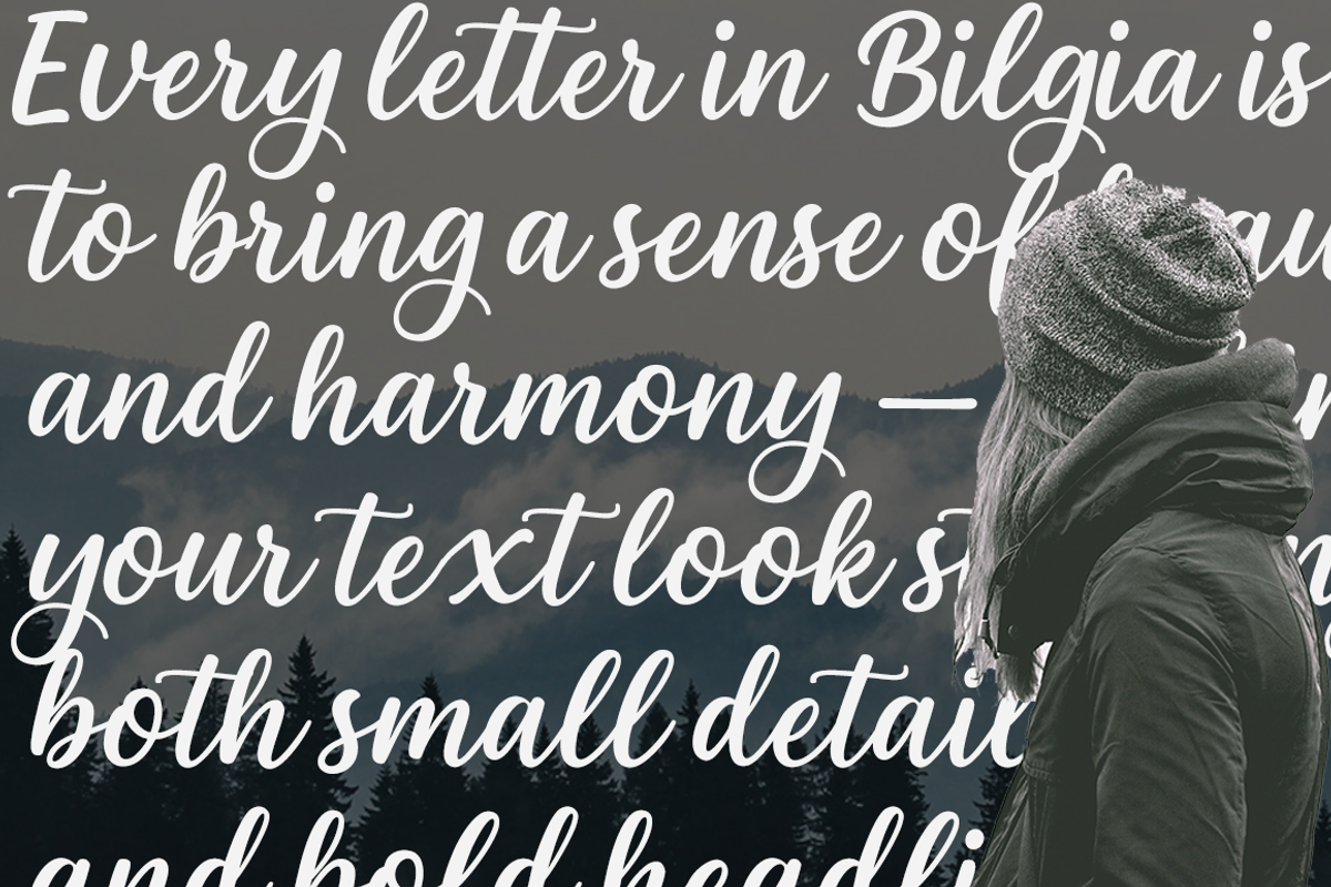Bilgia Modern Calligraphy Font, a Script Font by cocodesign (Photo 6 of 6)