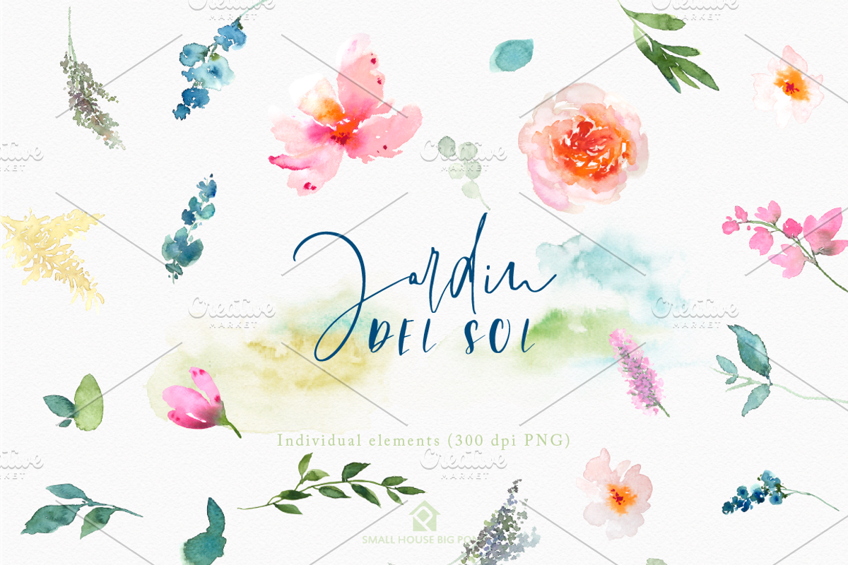 Jardin Del Sol - Watercolor Floral S, an Illustration by SmallHouseBigPony (Photo 12 of 13)