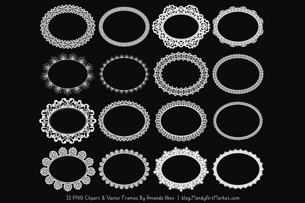 White Round Lace Frames, an Illustration by Amanda Ilkov (Photo 3 of 3)
