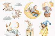 Dreamy Nursery Clipart Bundle, an Animal Illustration by PaintPixelCo (Thumbnail 5 of 13)