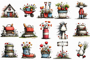 Spring Farm Watercolor Clipart, an Illustration by Libby Wishes (Thumbnail 2 of 6)