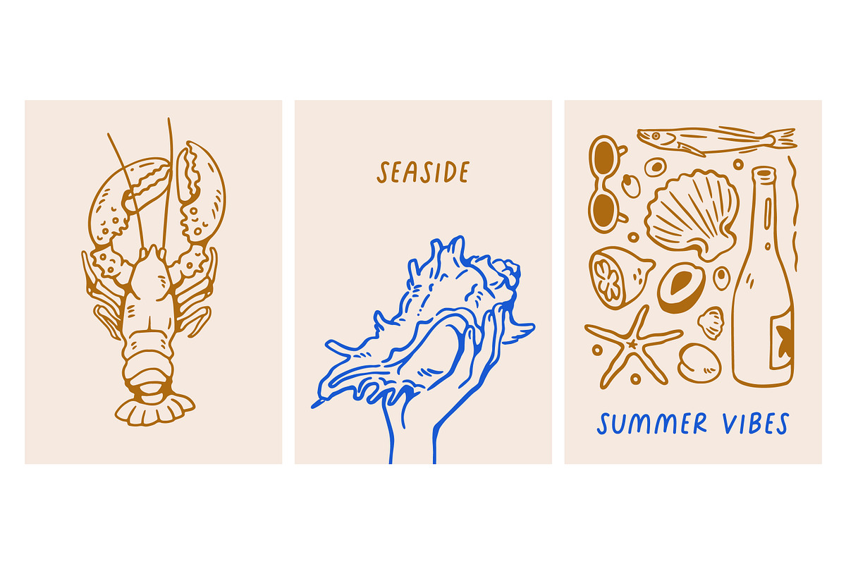 Dolce Vita, summer set + backgrounds, a Decorative Illustration by Good Studio (Photo 9 of 28)