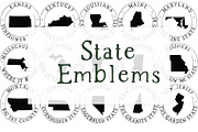 50 US State Round Emblems Clipart, a Graphic by DailyMiracleDigitals,LLC (Thumbnail 3 of 6)
