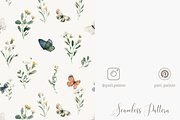 Seamless Watercolor Butterflies and, a Pattern Graphic by Pati Charm Studio (Thumbnail 5 of 8)