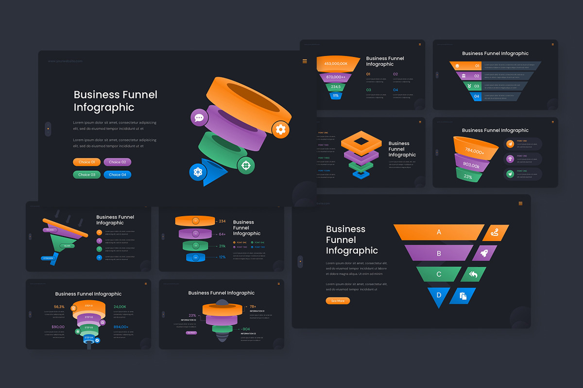 Dark Mode Business Funnel PPT, a Presentation Template by Antstheme (Photo 2 of 2)